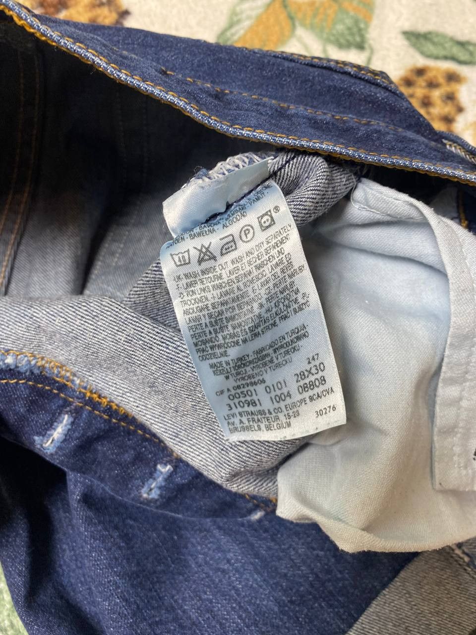 Levi's Levi's 501 Denim Shorts Dark Wash Loose Straight Fit Mens Size US 28 / EU 44 - 12 Thumbnail