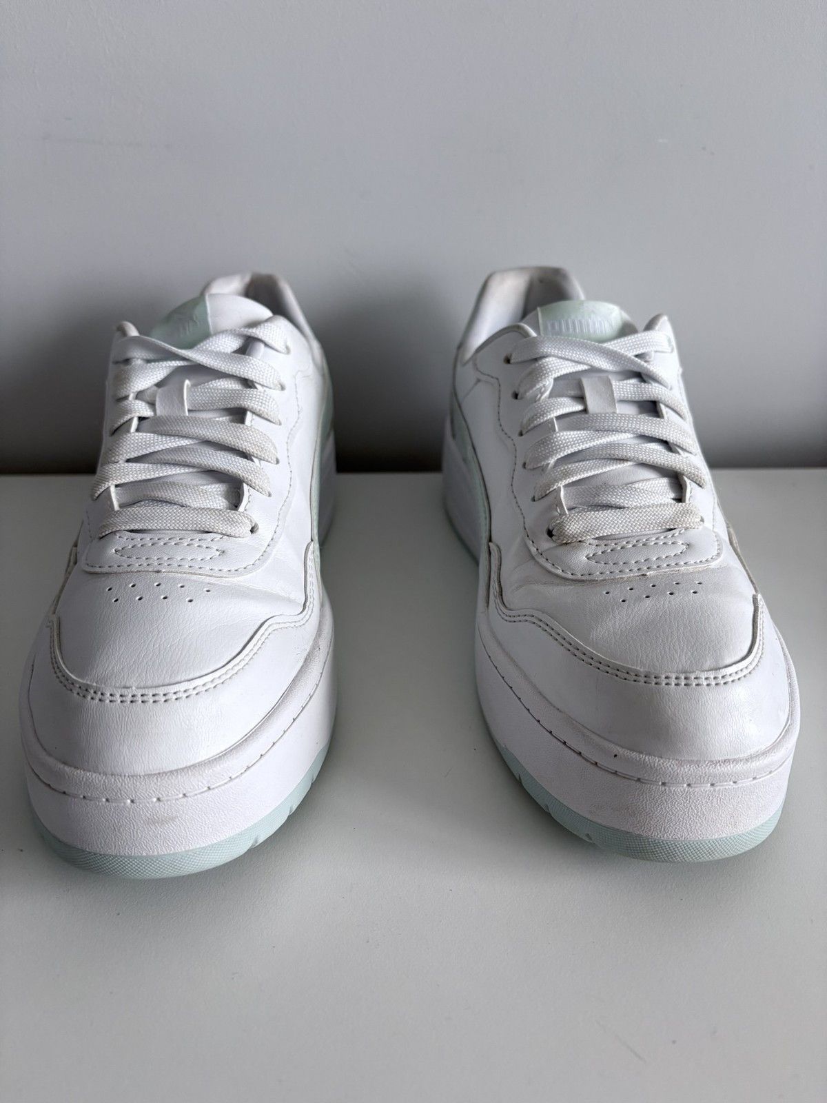 Puma Puma Carina Lift white mint leather platform women's size 40 Size US 10 / IT 40 - 2 Thumbnail