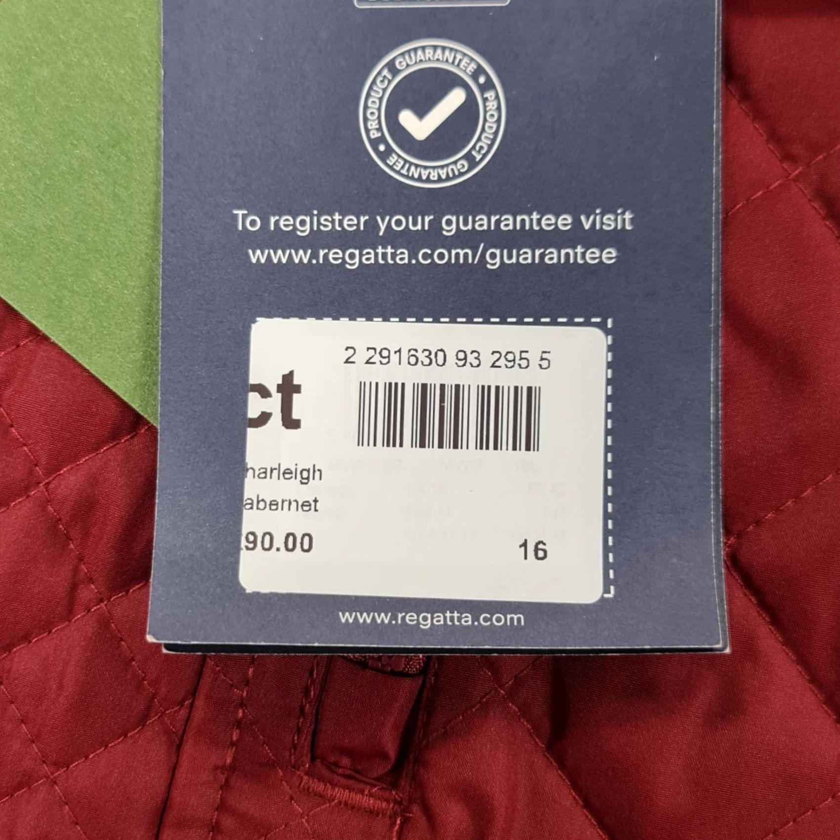 Vintage Regatta Womens Jacket Red Charleigh Quilted Insulated Full Zip 10 UK Size L / US 10 / IT 46 - 6 Thumbnail