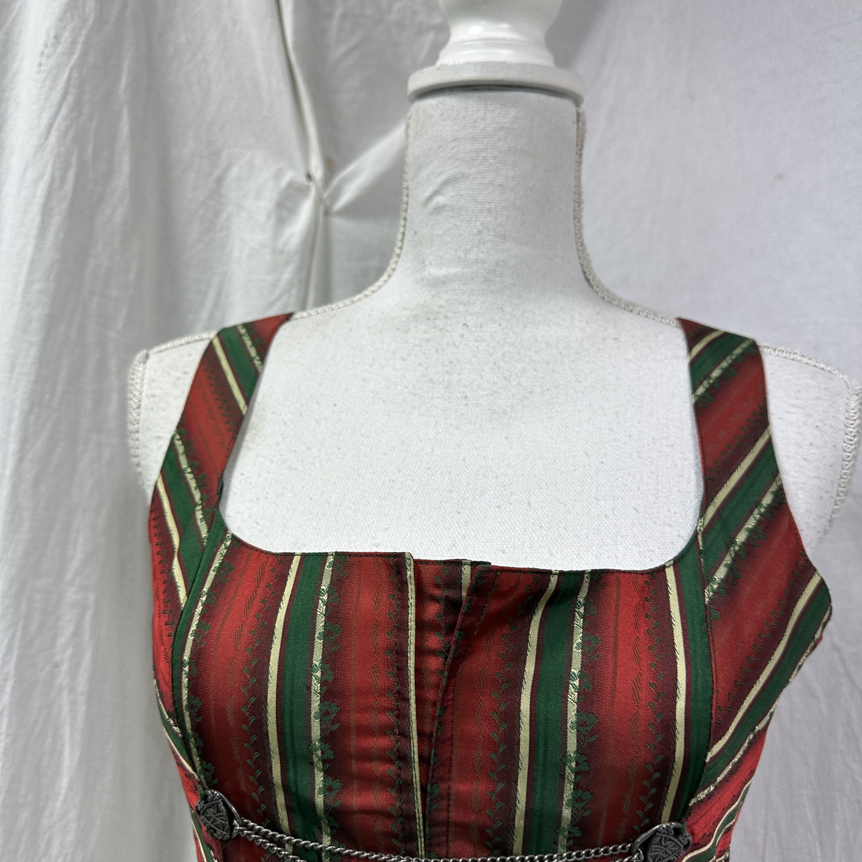 Vintage Vintage Grunge Silk Striped Chained Corset Top Y2K Size S / US 4 / IT 40 - 8 Thumbnail