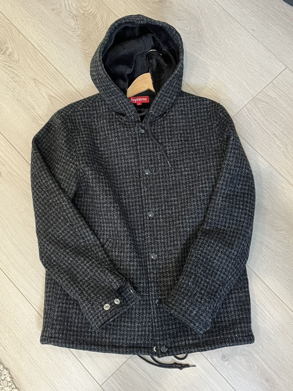 Supreme Supreme Harris Tweed Hooded Coaches Jacket | Grailed