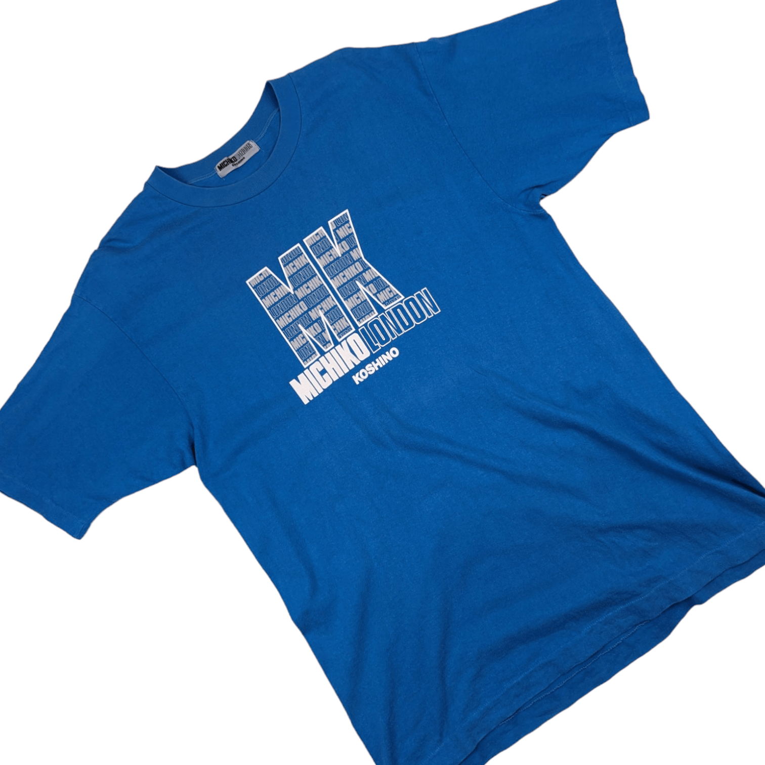 Japanese Brand 90's MICHIKO KOSHINO LONDON Big Logo T-Shirt Single Stitches Size US M / EU 48-50 / 2 - 2 Thumbnail