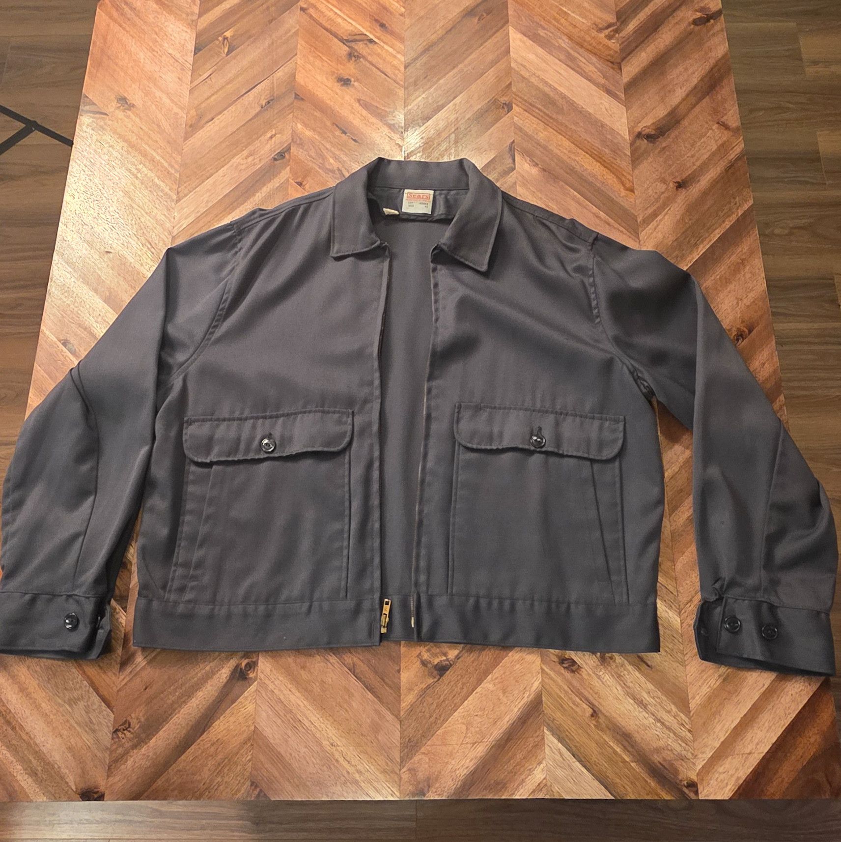 Sears Vintage Sears Permanent Press Jacket 60s/70s Workwear Size US L / EU 52-54 / 3 - 1 Thumbnail