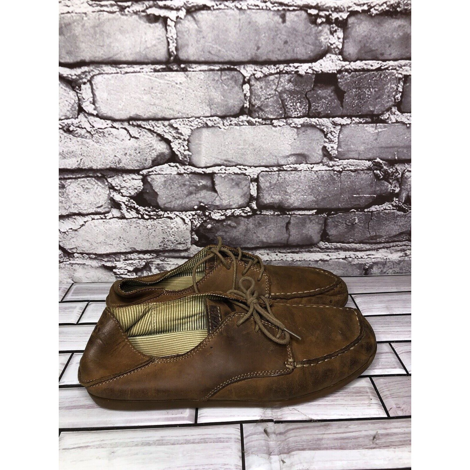 Olukai Olukai Heleuma Brown Leather Lace Up Casual Shoes Women’s Sz Size US 7.5 / IT 37.5 - 13 Thumbnail