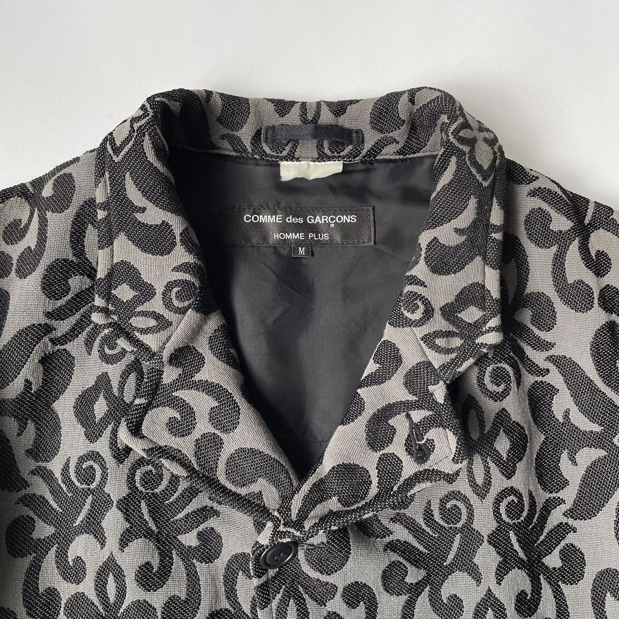 Comme des Garcons A/W 13 Gray Floral Jacquard Overcoat Size US M / EU 48-50 / 2 - 3 Thumbnail
