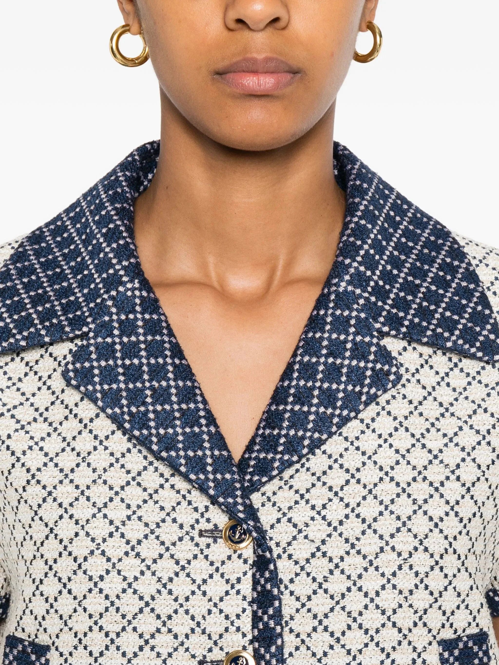 Gucci o1loc1c0226 826056 Diamond Cotton Boucle Jacket Multicolor Size XS / US 0-2 / IT 36-38 - 3 Thumbnail
