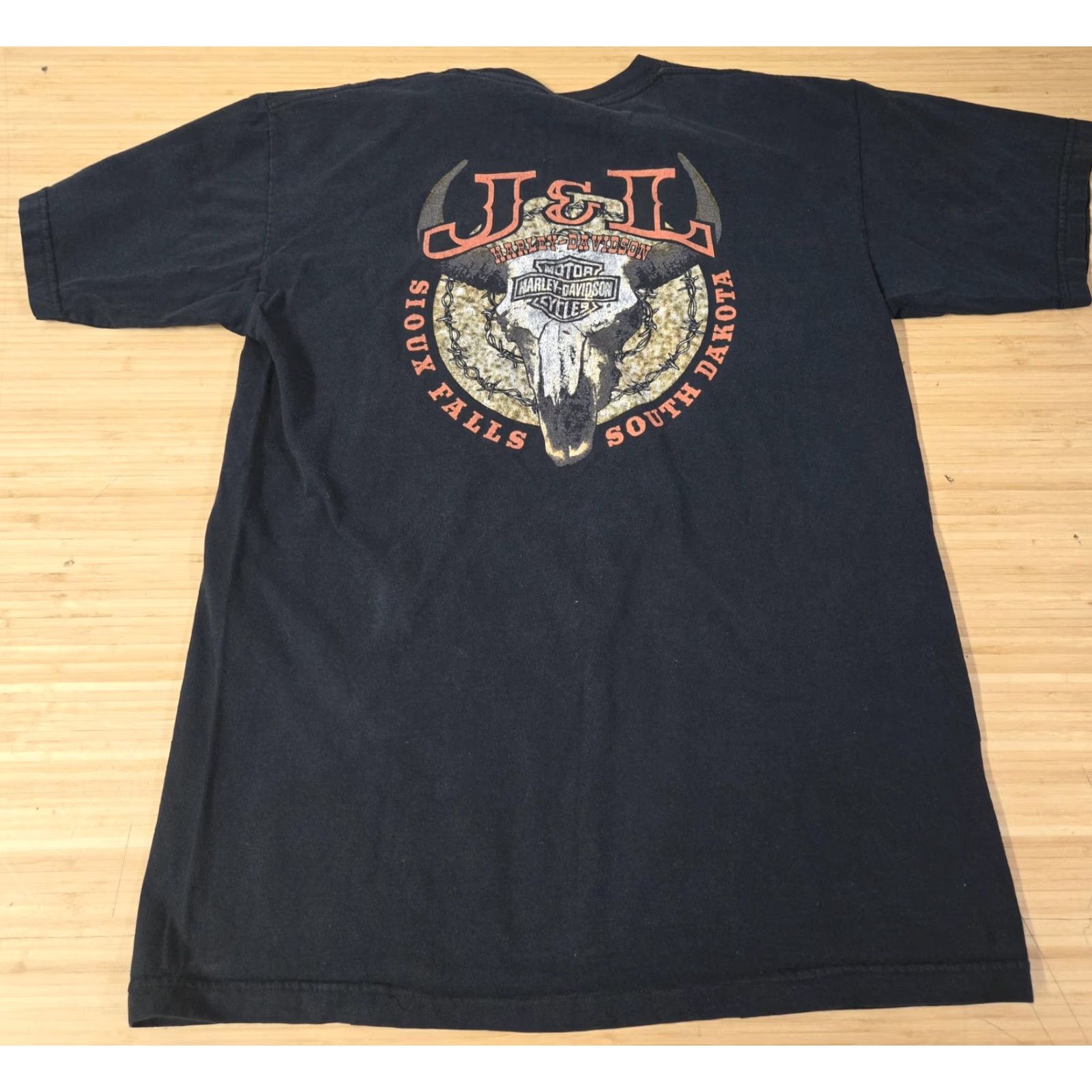 Harley Davidson VINTAGE Harley-Davidson Shirt Mens Large Black J&L Sioux Falls South Dakota Motorcycle Tee Size US L / EU 52-54 / 3 - 4 Thumbnail