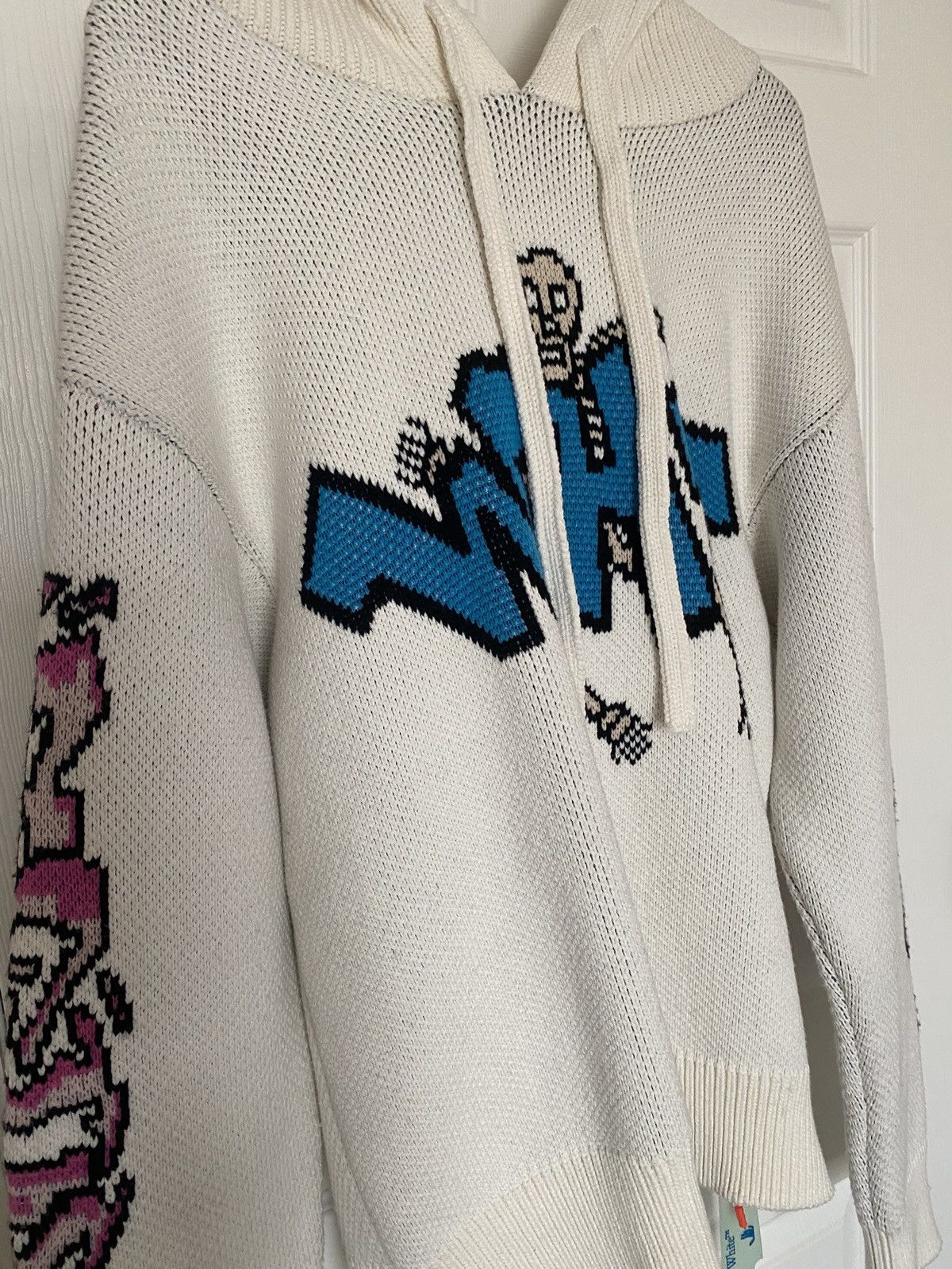 Off-White Off-White Graffiti Knit Hoodie Size Medium Size US M / EU 48-50 / 2 - 4 Thumbnail