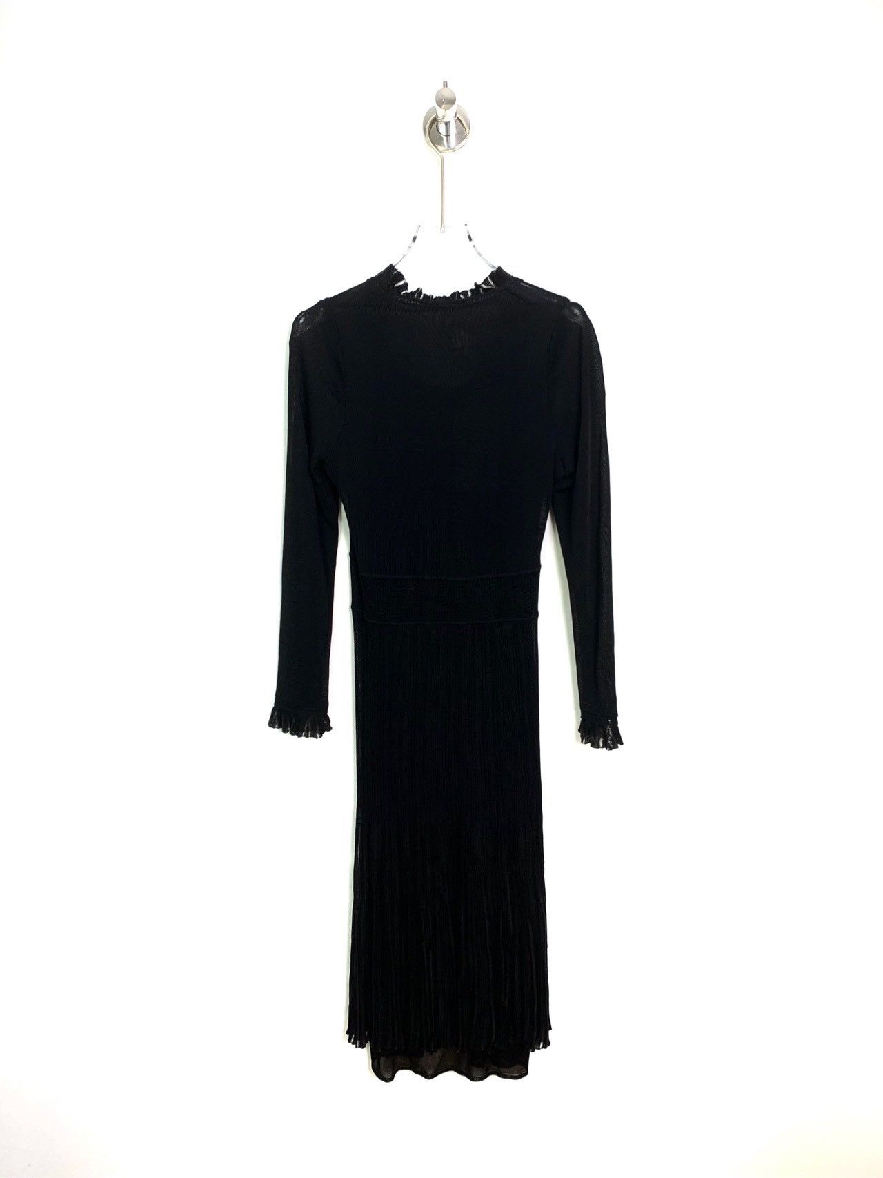 Chanel Chanel V-neck Fringed Slim-fit Knit Long Sleeve Dress K26WX Size S / US 4 / IT 40 - 2 Thumbnail