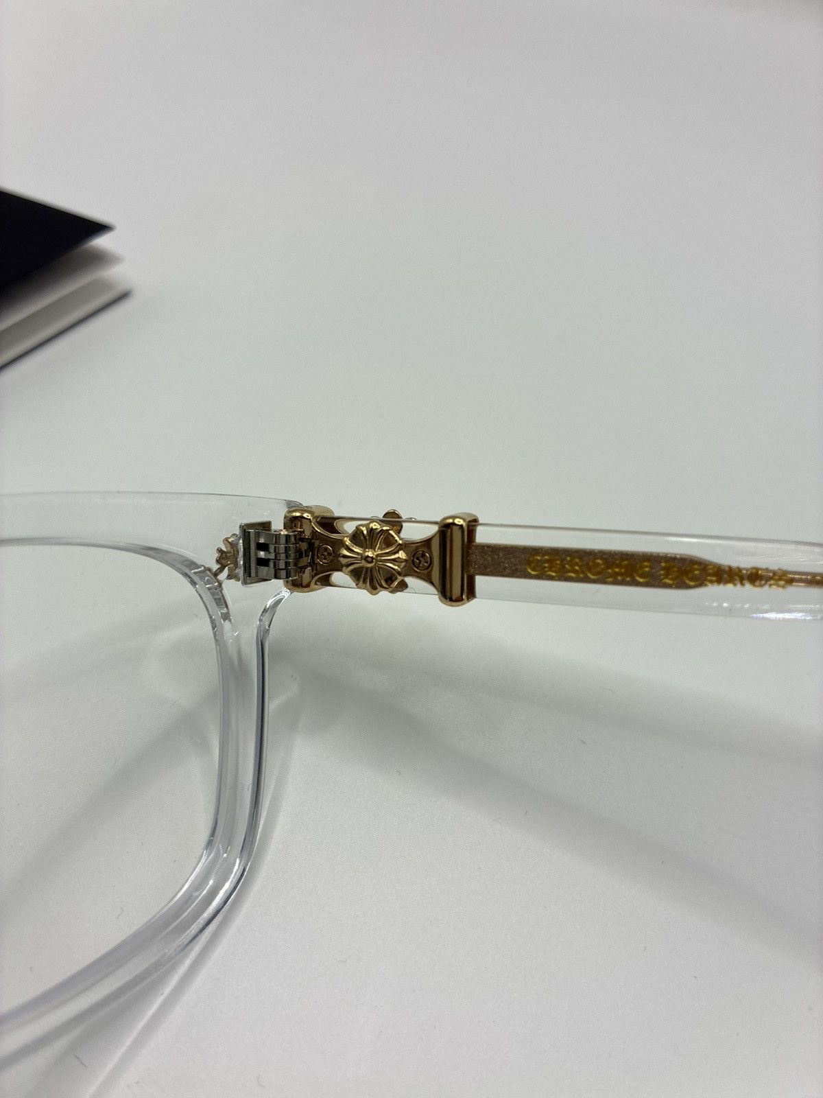 Chrome Hearts Chrome Hearts Cox Ucker Crystal-Gold Glasses Size ONE SIZE - 6 Thumbnail