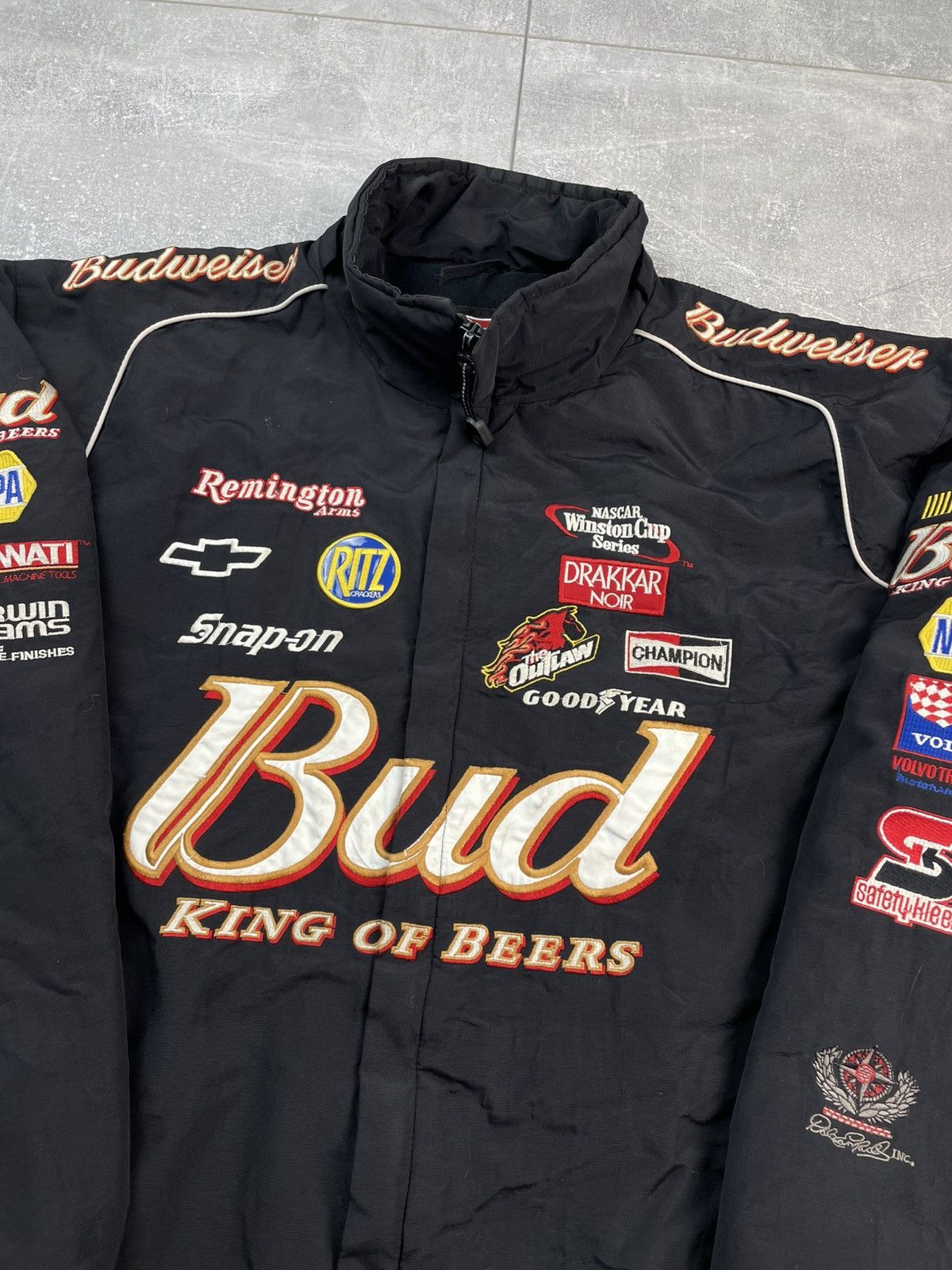 Fox Racing Bud Budweiser King Of Beer 5 NASCAR Vintage Racing Jacket Size US XXL / EU 58 / 5 - 4 Thumbnail