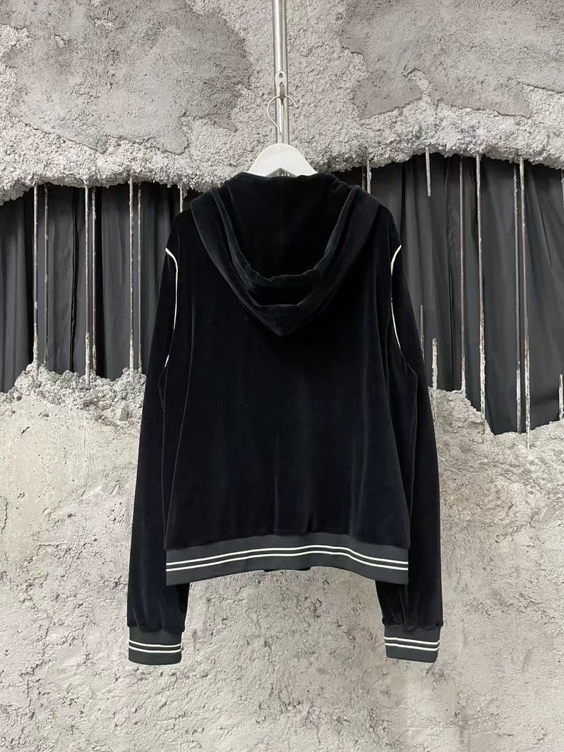 Celine Celine Black Velvet Hoodie with Zipper Size US L / EU 52-54 / 3 - 2 Thumbnail