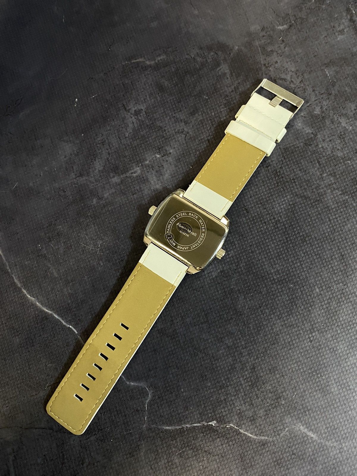 Japanese Brand × Vintage Alberto Kavalli Dual Dial White Strap Watch Japanese Brand Size ONE SIZE - 7 Thumbnail