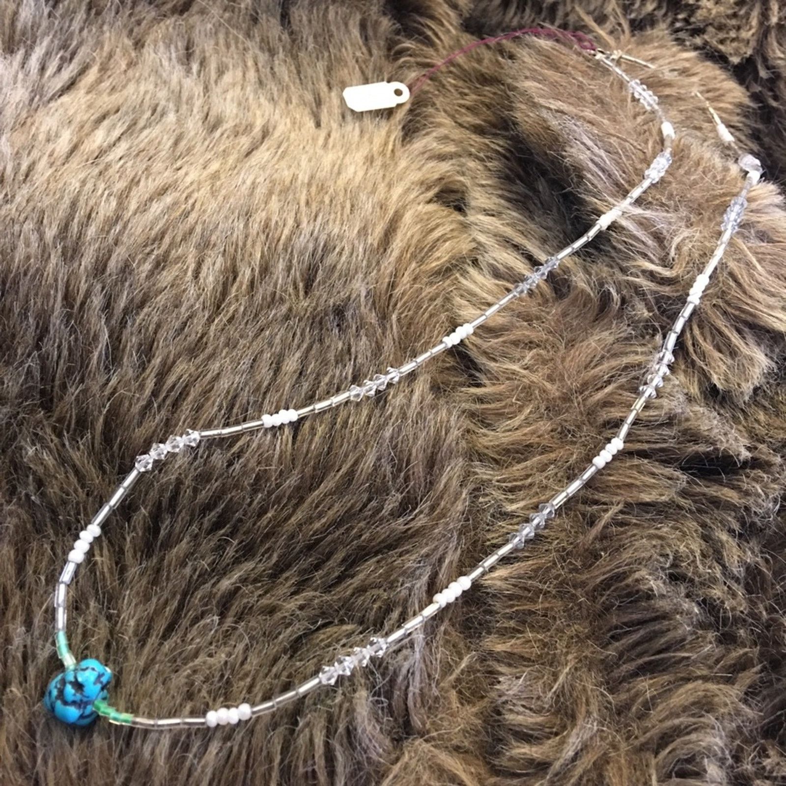 Jewelry Boutique handcrafted rough turquoise bead necklace Size ONE SIZE - 8 Thumbnail