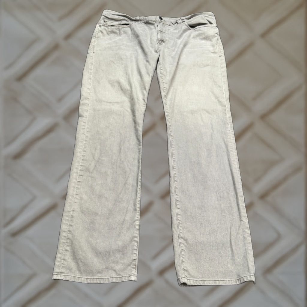 Denime Fidelity Jimmy Slim Straight Jeans Men 40 Beige Denim 5-Pocket Stretch Mens Size US 40 / EU 56 - 1 Thumbnail