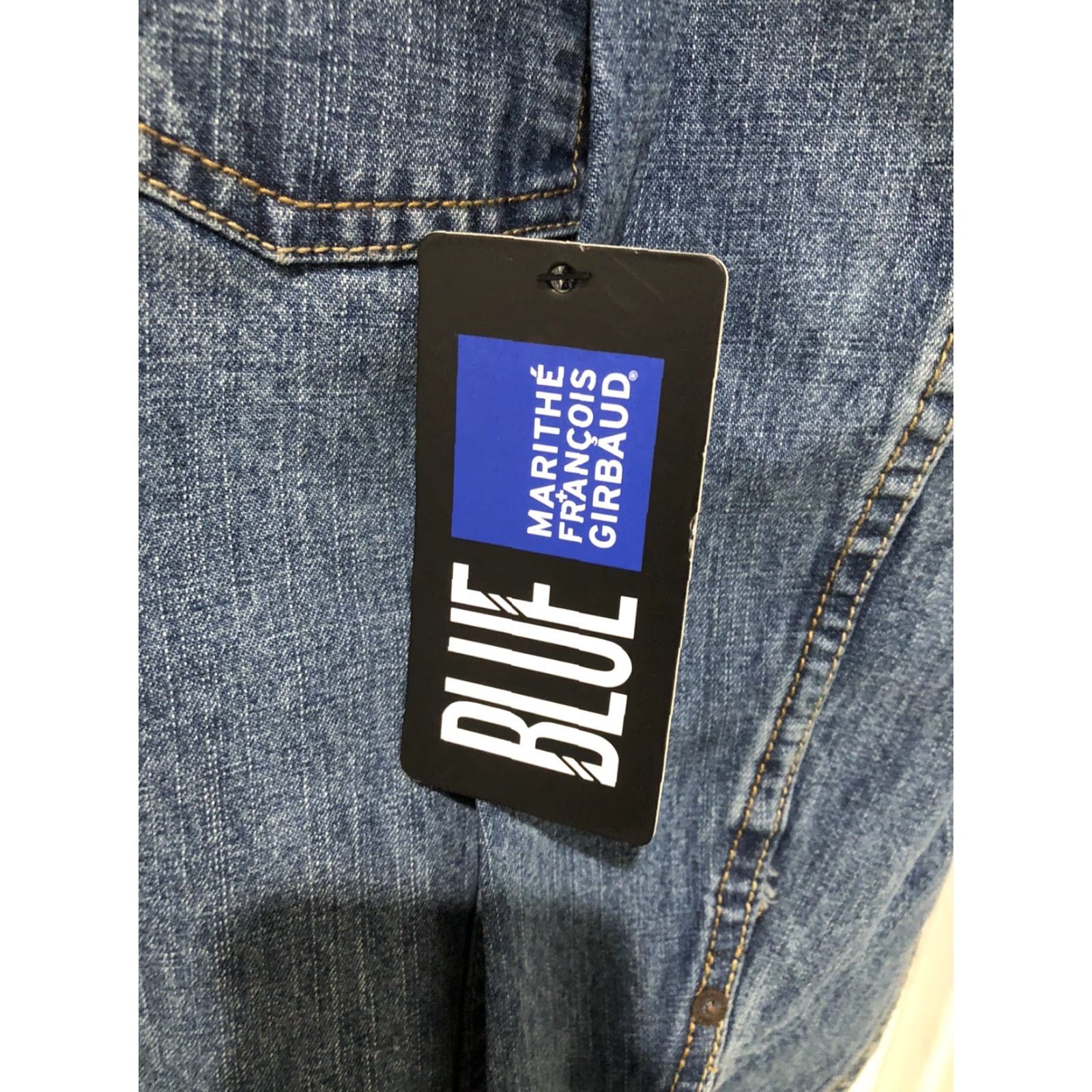 Denime VINTAGE Marithe Francois Girbaud X Front Blue Denim Jean Jacket 3XL NWT Men's Jacket Size US 39 - 2 Thumbnail