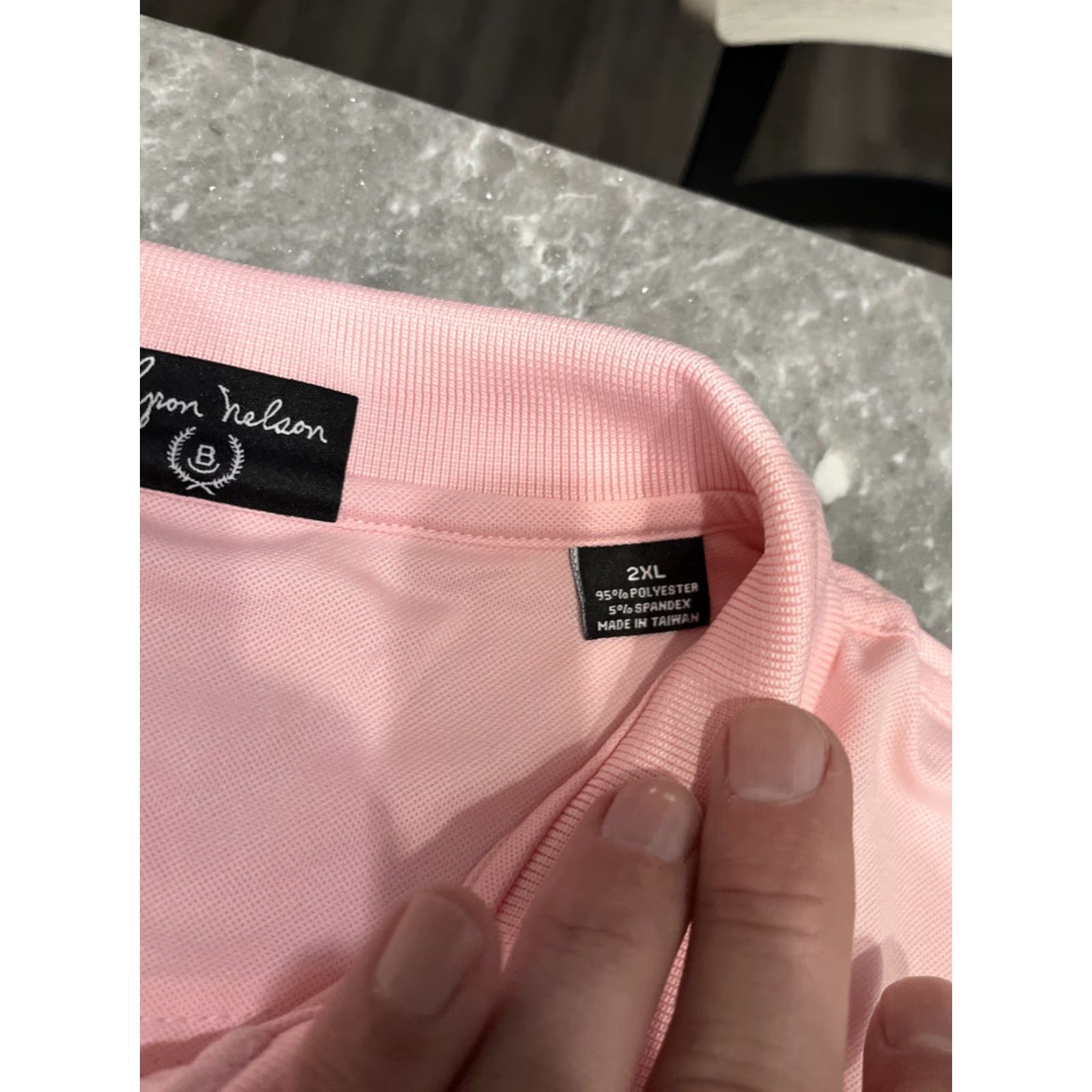 Vintage Byron Nelson Polo Shirt Mens DriWay Golf Performance 2XL Cardinal Logo Pink Size US XXL / EU 58 / 5 - 5 Thumbnail