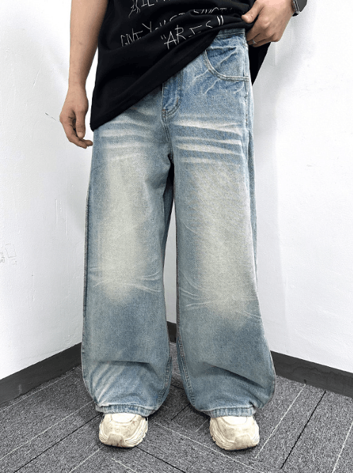 Japanese Brand × Jean Casual loose retro scimitar jeans y2k Size US 32 / EU 48 - 1 Thumbnail