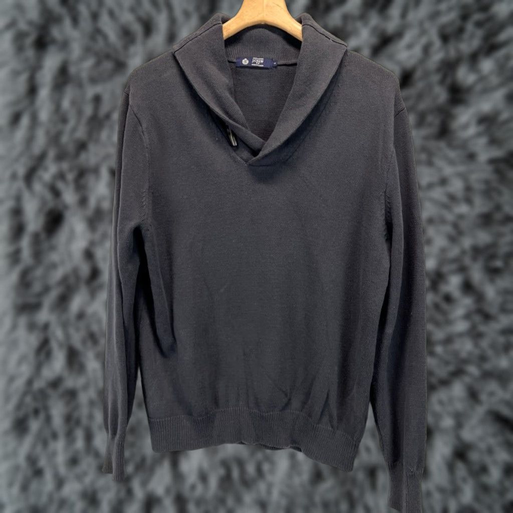 J.Crew J.CREW Shawl Collar Sweater Mens L Gray Knit Pullover Button Toggle Casual Business Fall Winter Spring Size US L / EU 52-54 / 3 - 1 Thumbnail