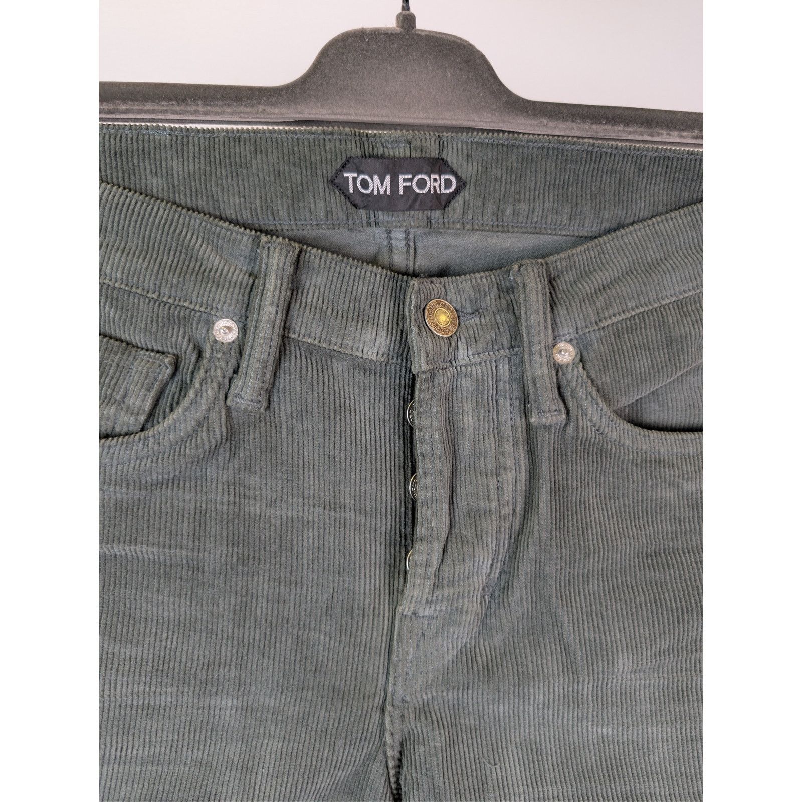 Tom Ford o1rshd1 Slim Fit Denim Jeans in Slate Green Size US 30 / EU 46 - 7 Thumbnail