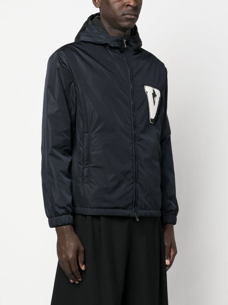 Valentino o1y0525 Logo Hooded Jacket in Midnight Blue Size US S / EU 44-46 / 1 - 3 Thumbnail