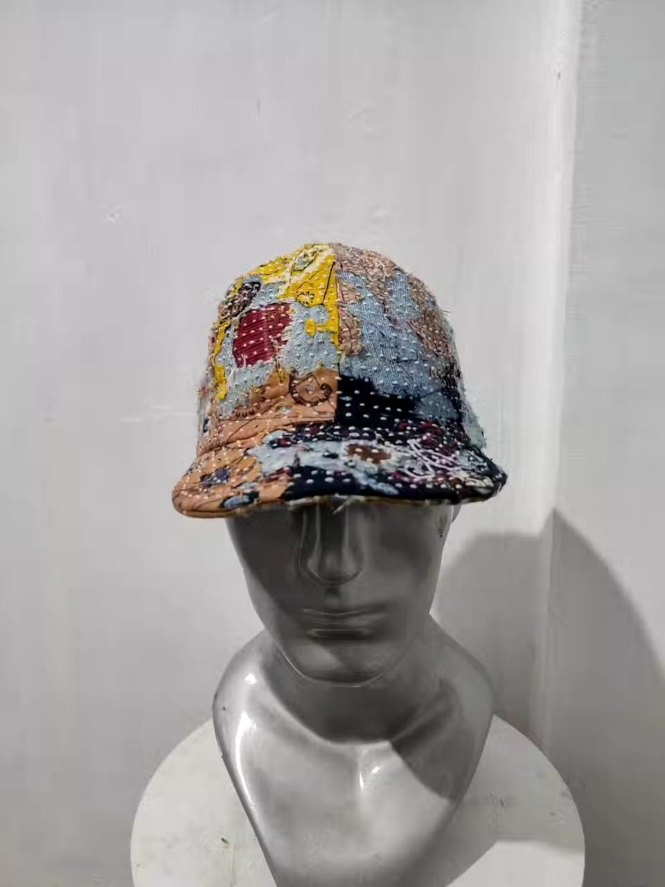 Handmade Custom Made Distressed Paisley patchwork Boro hats Size ONE SIZE - 3 Thumbnail