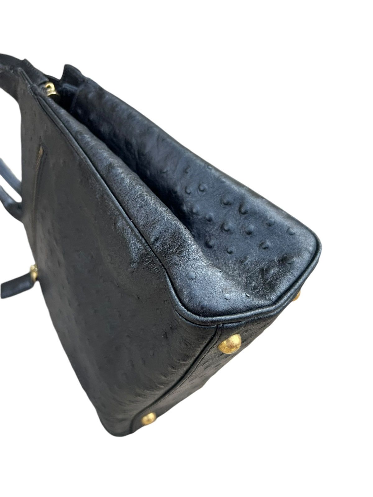 Leather × Vintage Vintage Ostrich Leather Mini Kelly Bag Torrente Paris Size ONE SIZE - 11 Thumbnail