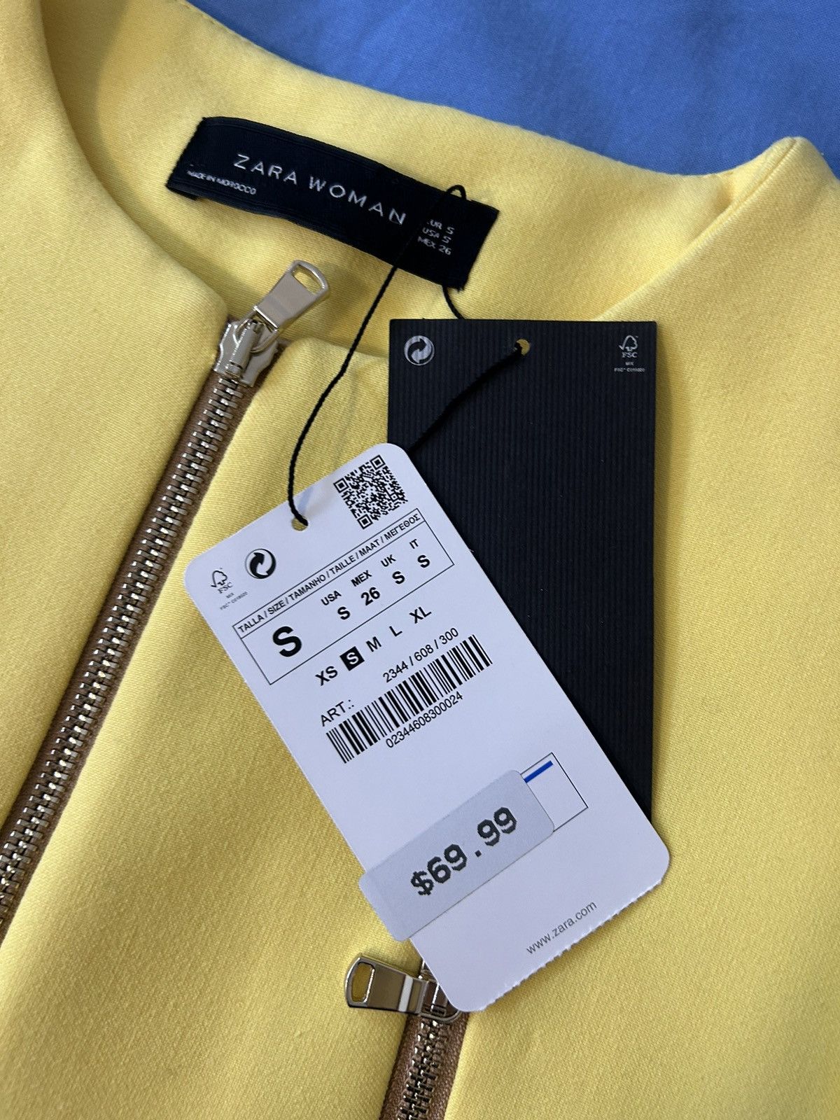 Zara zara yellow coat Size S / US 4 / IT 40 - 4 Thumbnail