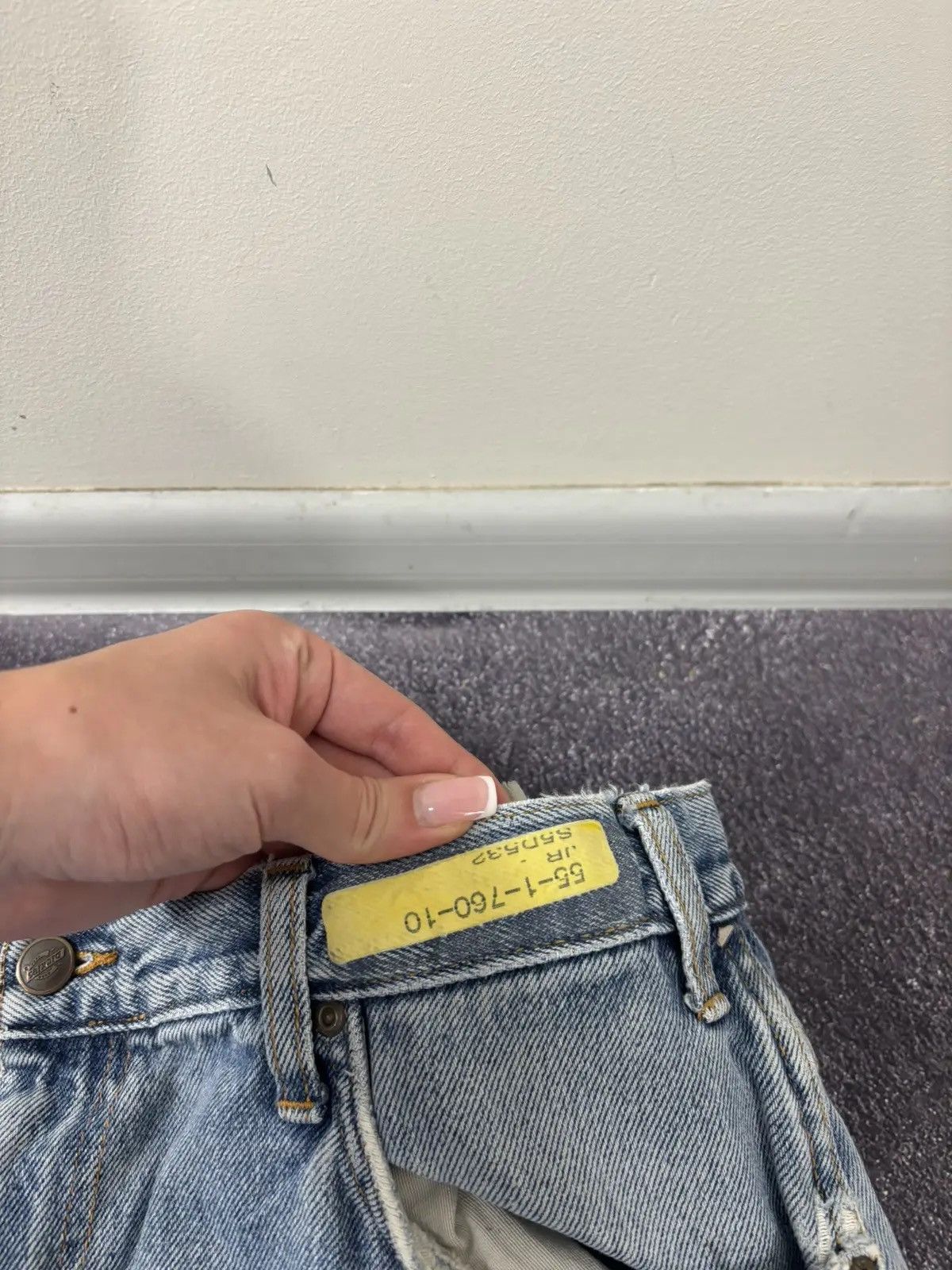 Dickies × Vintage Vintage Dickies Y2K Light Blue Workwear Denim Baggy Jeans Size US 38 / EU 54 - 10 Thumbnail