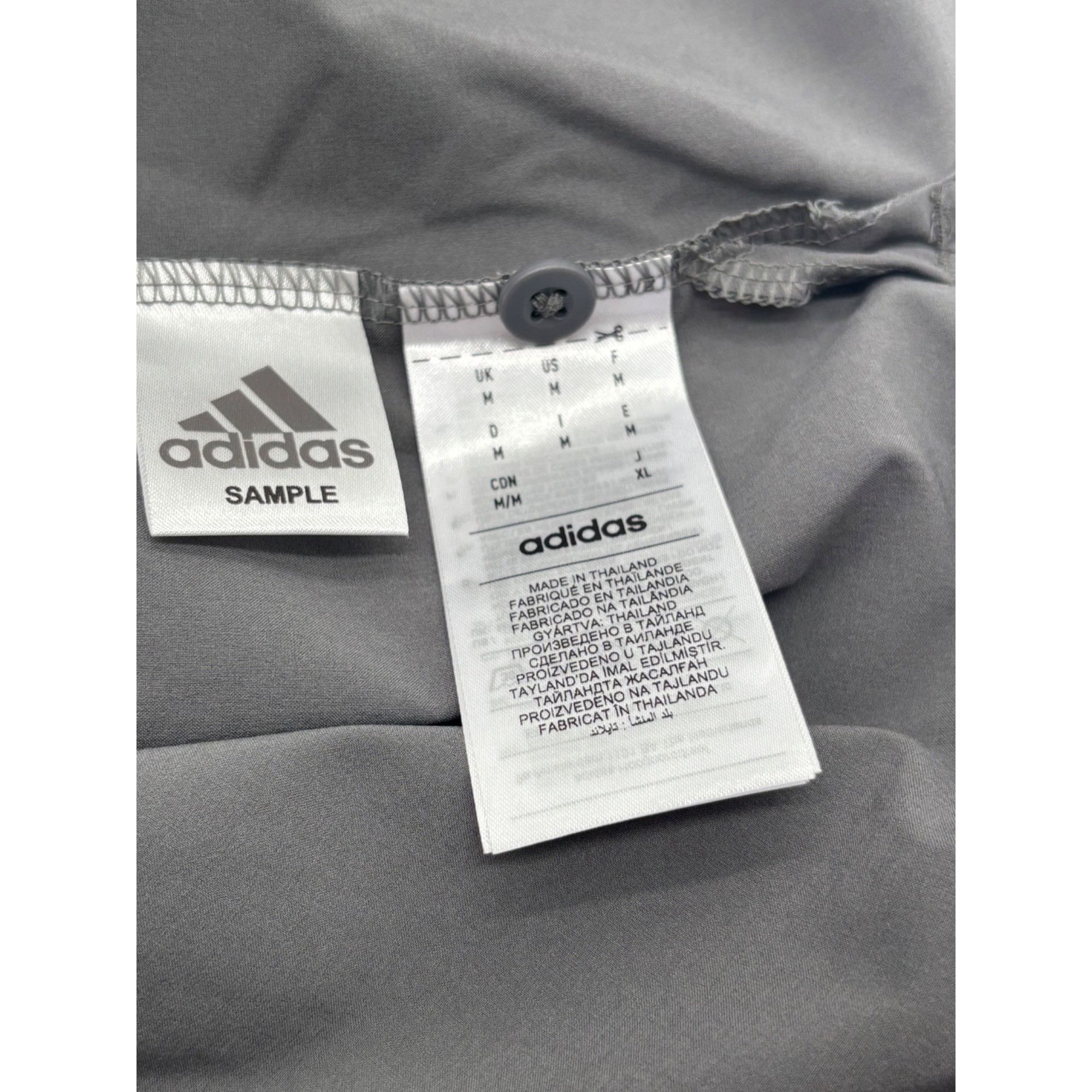Adidas Adidas Men’s Short-Sleeve Button-Up Polo Shirt, Sz. M, Gray Size M / US 6-8 / IT 42-44 - 10 Thumbnail
