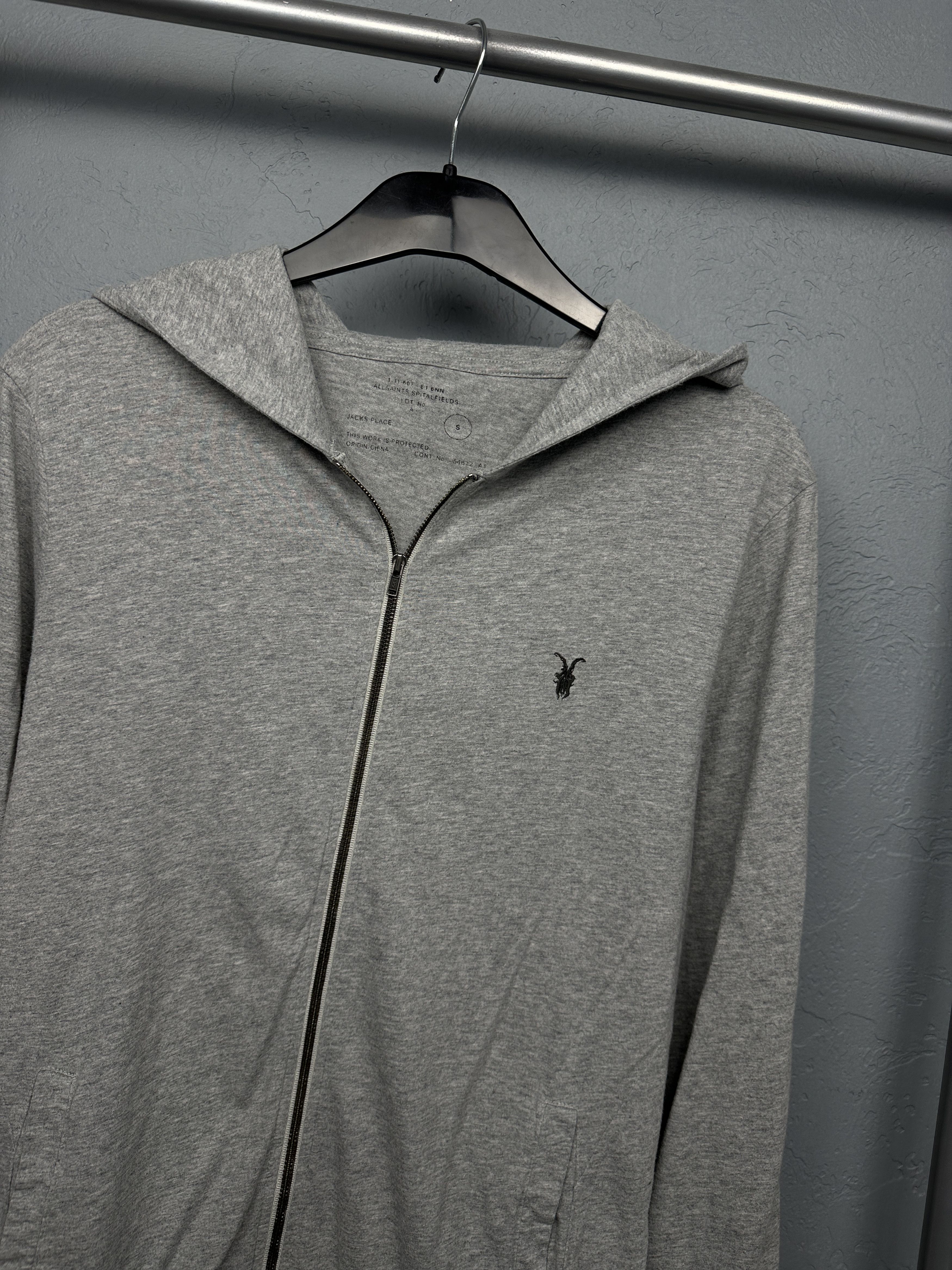 Allsaints Allsaints Vintage Mens Bone Zip Hoodie Size US S / EU 44-46 / 1 - 2 Thumbnail