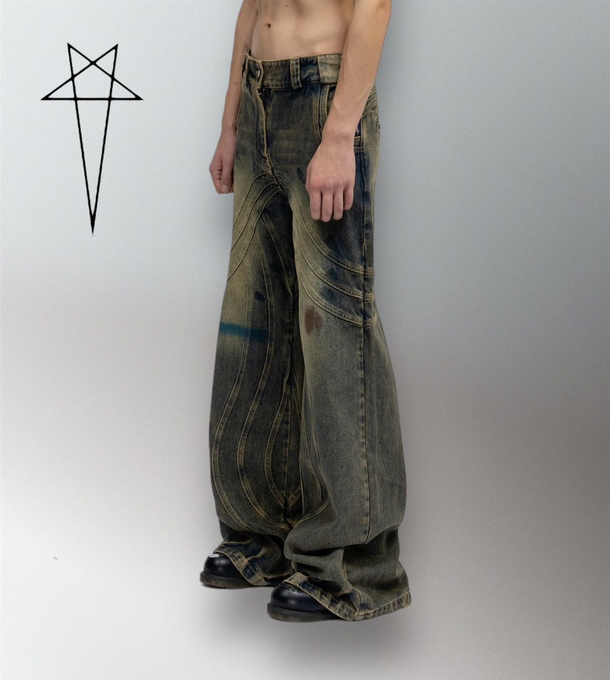 Streetwear NO FAITH STUDIOS HEAVY WAVE DENIM Grailed