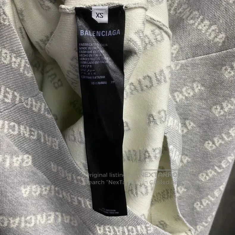 Balenciaga Balenciaga Gray Logo Knit Sweater. Size US XS / EU 42 / 0 - 5 Thumbnail