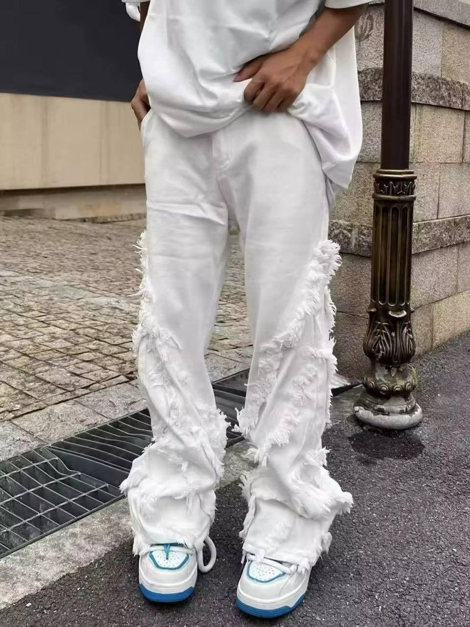 Japanese Brand × Vintage fringed jeans Size US 35 - 2 Thumbnail
