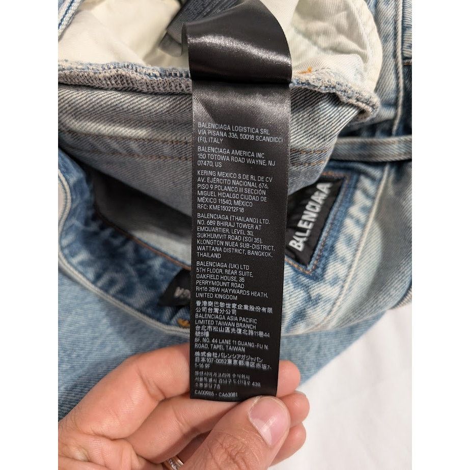Balenciaga o1rshd1 Slim Shorts Organic Japanese Twill in Eco Blue Size US 32 / EU 48 - 17 Thumbnail