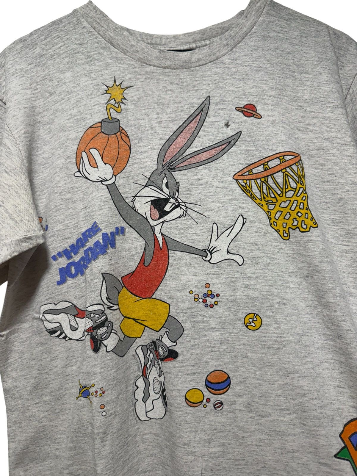 Nike Vintage 1993 Space Jam T Shirt Nike Gray Tag Hare Jordan Size US L / EU 52-54 / 3 - 2 Thumbnail