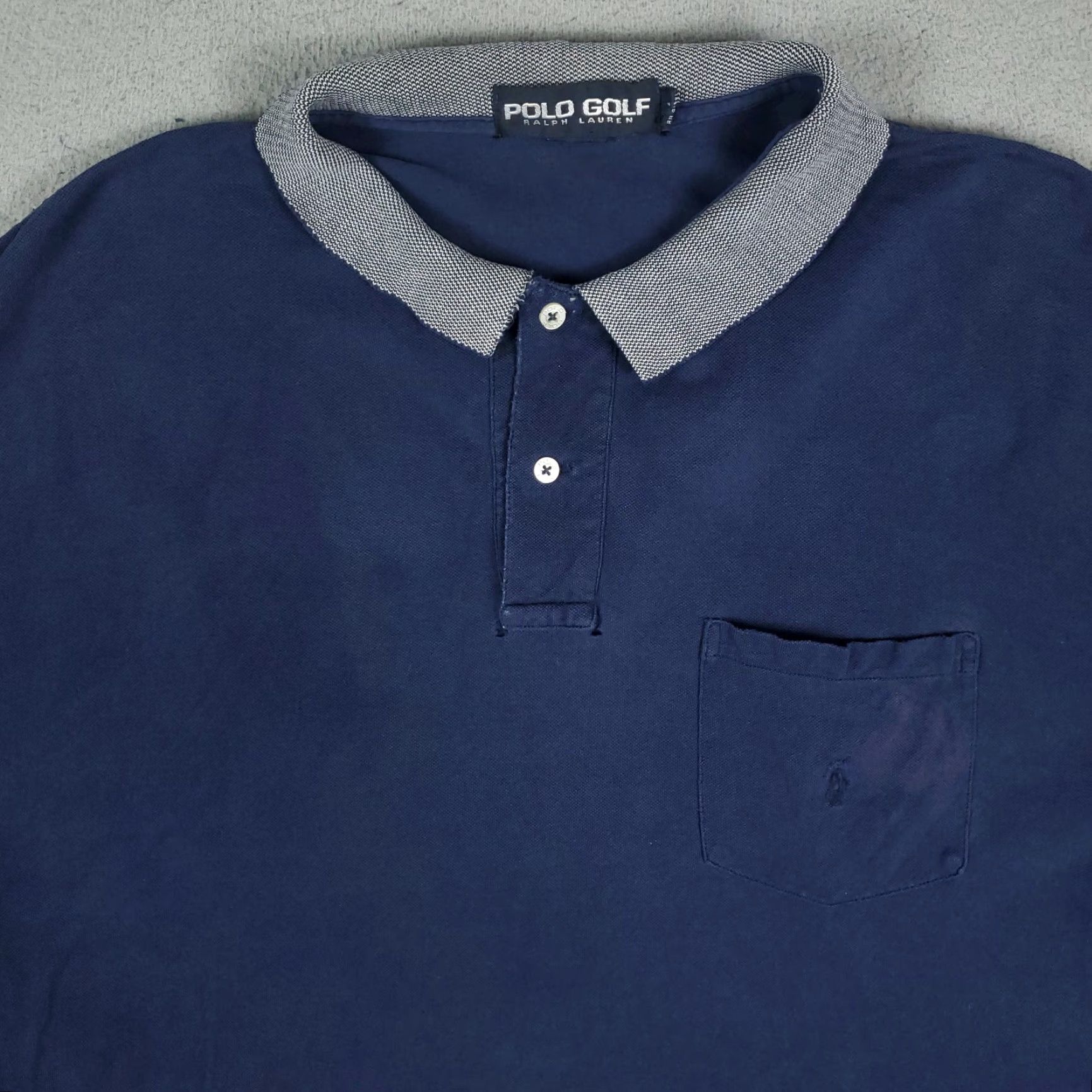 Ralph Lauren Polo Golf Ralph Lauren Polo Shirt Blue Pocket Mens XL Short Sleeve Damaged Size US XL / EU 56 / 4 - 2 Thumbnail