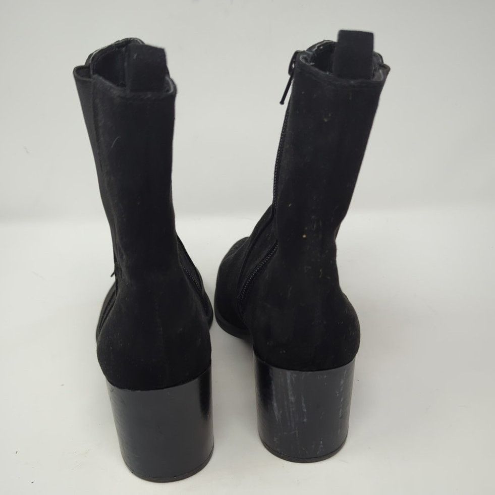 Express Express Faux Suede Black Heeled Chelsea Boots Womens Size 8 Size US 8 / IT 38 - 5 Thumbnail