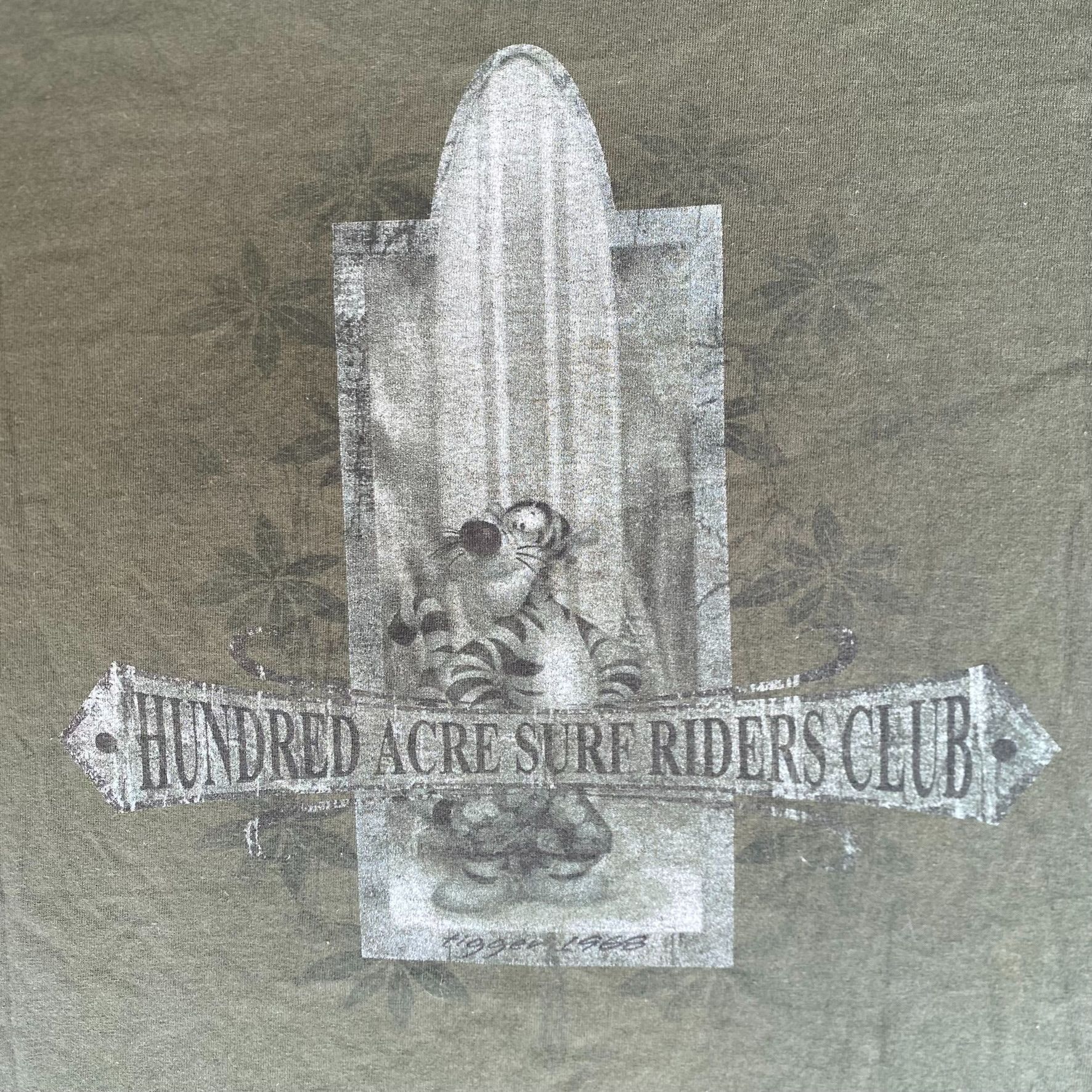 Disney Vintage Y2K Tigger Surf Club T-Shirt Olive Green Sun Faded Size US XXL / EU 58 / 5 - 2 Thumbnail
