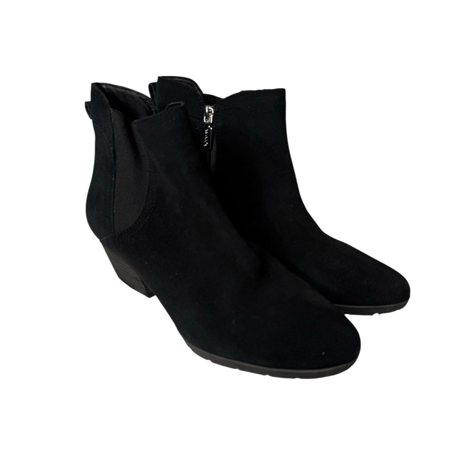 Blondo NEW Black Suede Leather Waterproof Zip Ankle Booties