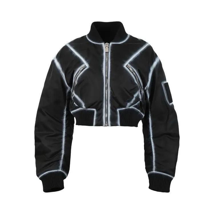 Chito × Givenchy Givenchy x Chito Spray Paint Cropped Bomber Jacket Size XXS / US 00 / IT 34 - 2 Thumbnail