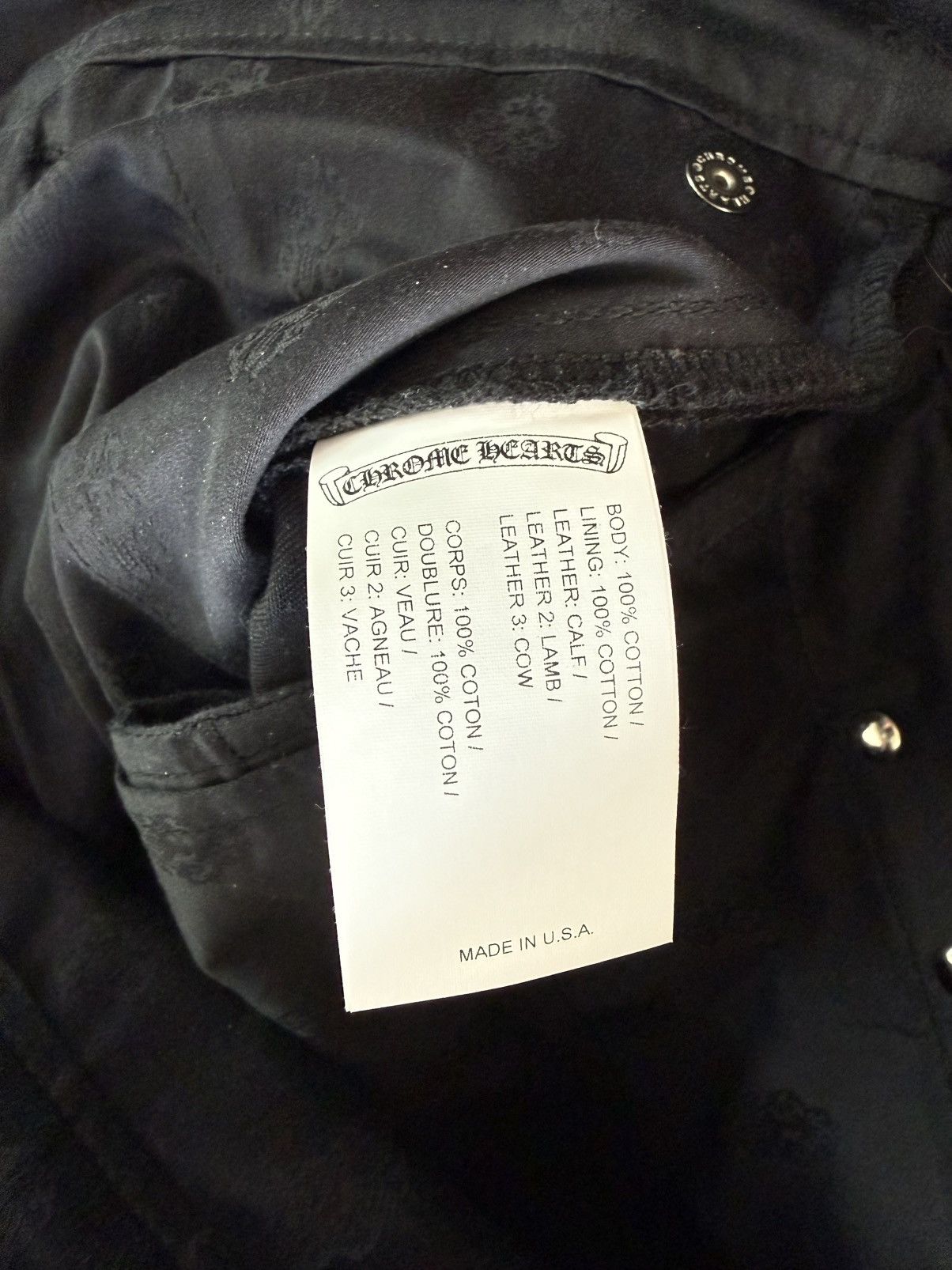 Chrome Hearts CHROME HEARTS FLOODED 40 LEATHER CAMO CROSS CARPENTER PANTS Size US 33 - 13 Thumbnail