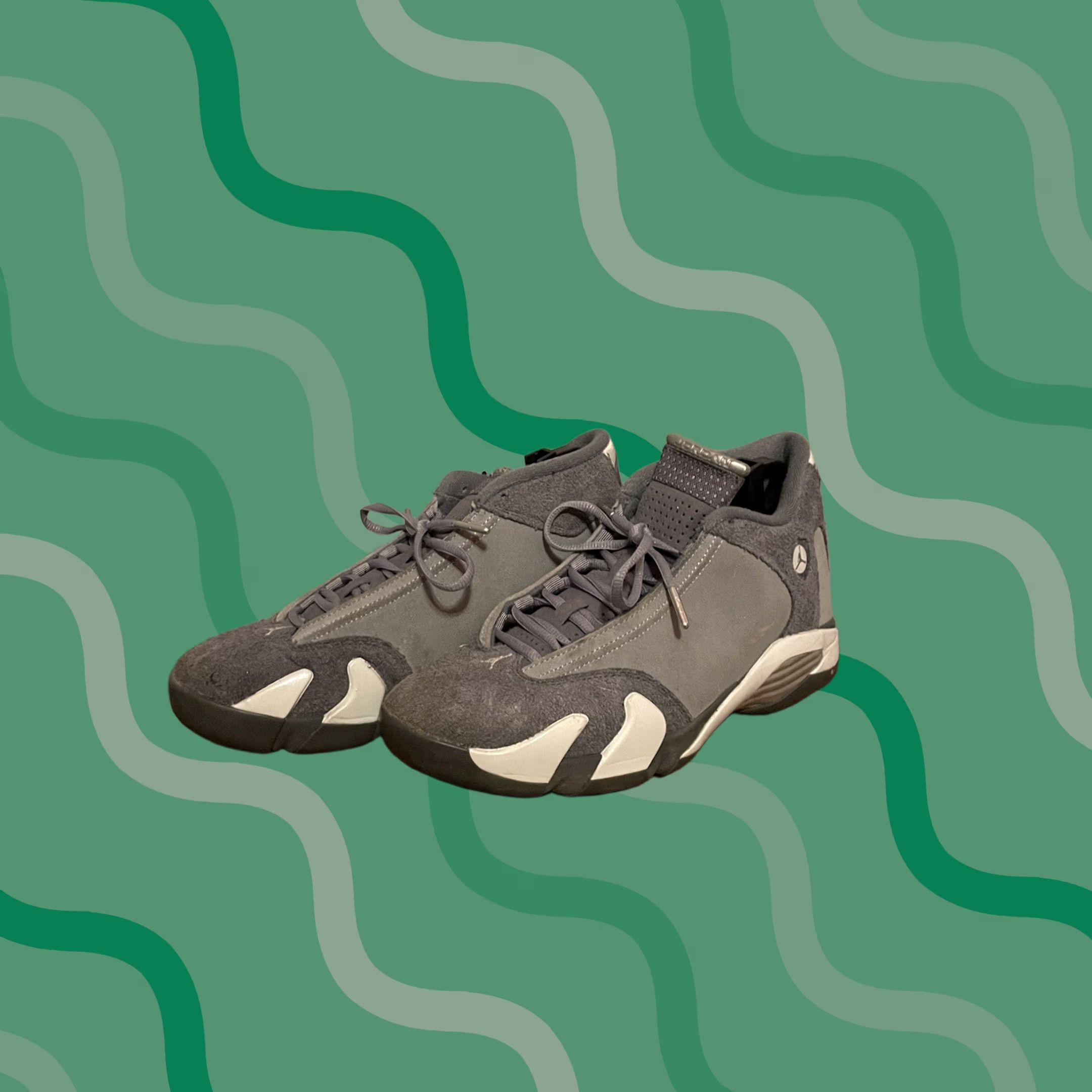 Jordan Brand Nike Air Jordan 14 Retro Flint Grey Sneakers Mens Size 8.5 US Gray Suede 2024 Release Athletic Shoes Sneaker Size US 8 / EU 41 - 1 Thumbnail