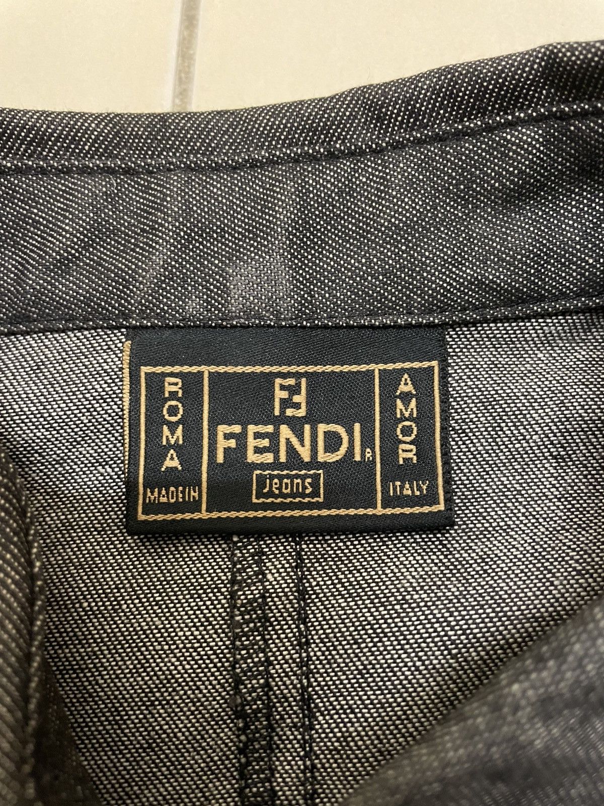 Fendi Vtg Late 90s Fendi Jeans Embroidered Floral Shirt Size M / US 6-8 / IT 42-44 - 7 Thumbnail