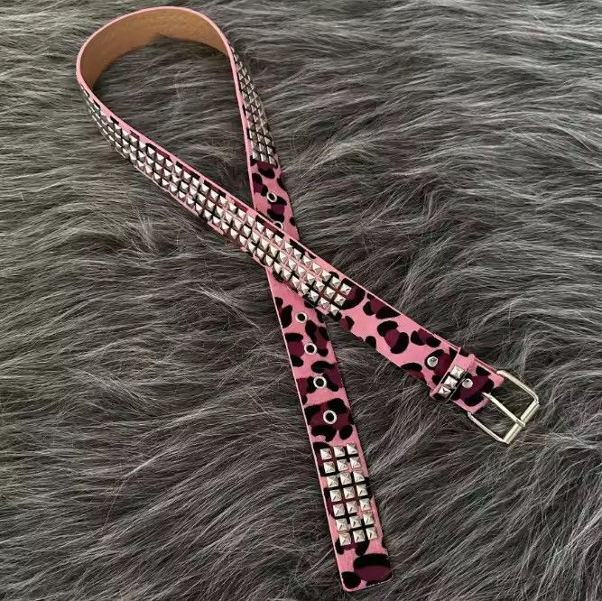 Japanese Brand Pink Leopard Belt 110 cm Size ONE SIZE - 6 Thumbnail