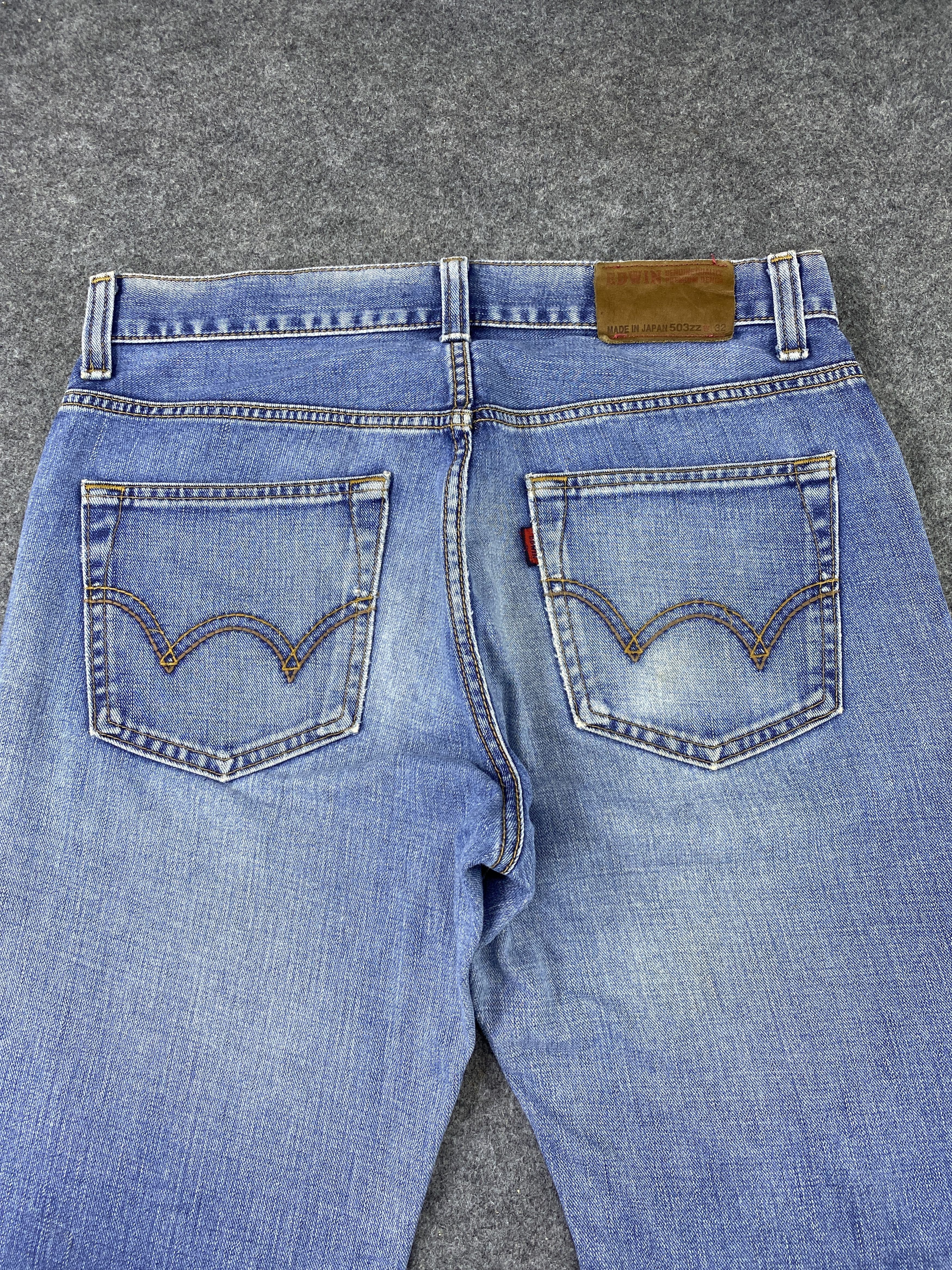 Edwin Edwin 503zz Distress Blue Wash Jeans - J970 Size US 34 / EU 50 - 12 Thumbnail