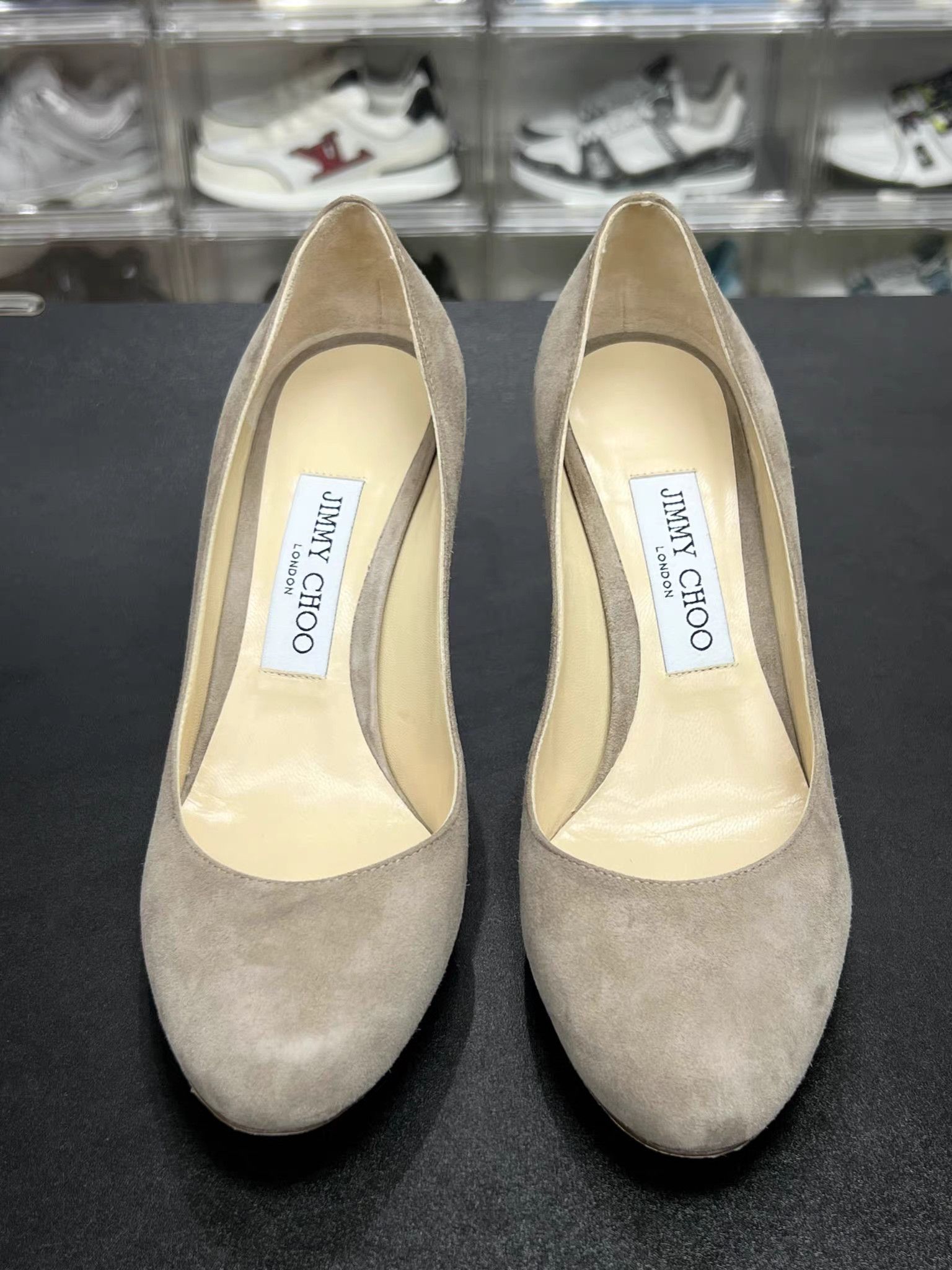 Jimmy Choo Jimmy Choo Beige Suede Heels K15 Size US 6 / IT 36 - 2 Thumbnail