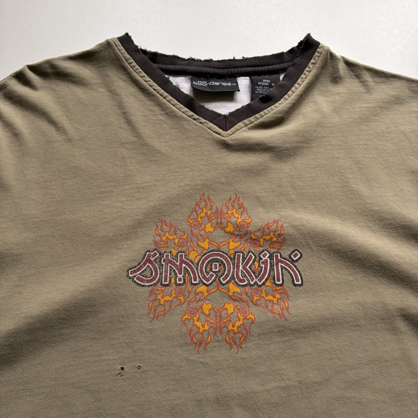 Vintage Vintage No Boundaries Shirt Medium Smokin Flame Distressed Size US M / EU 48-50 / 2 - 2 Thumbnail