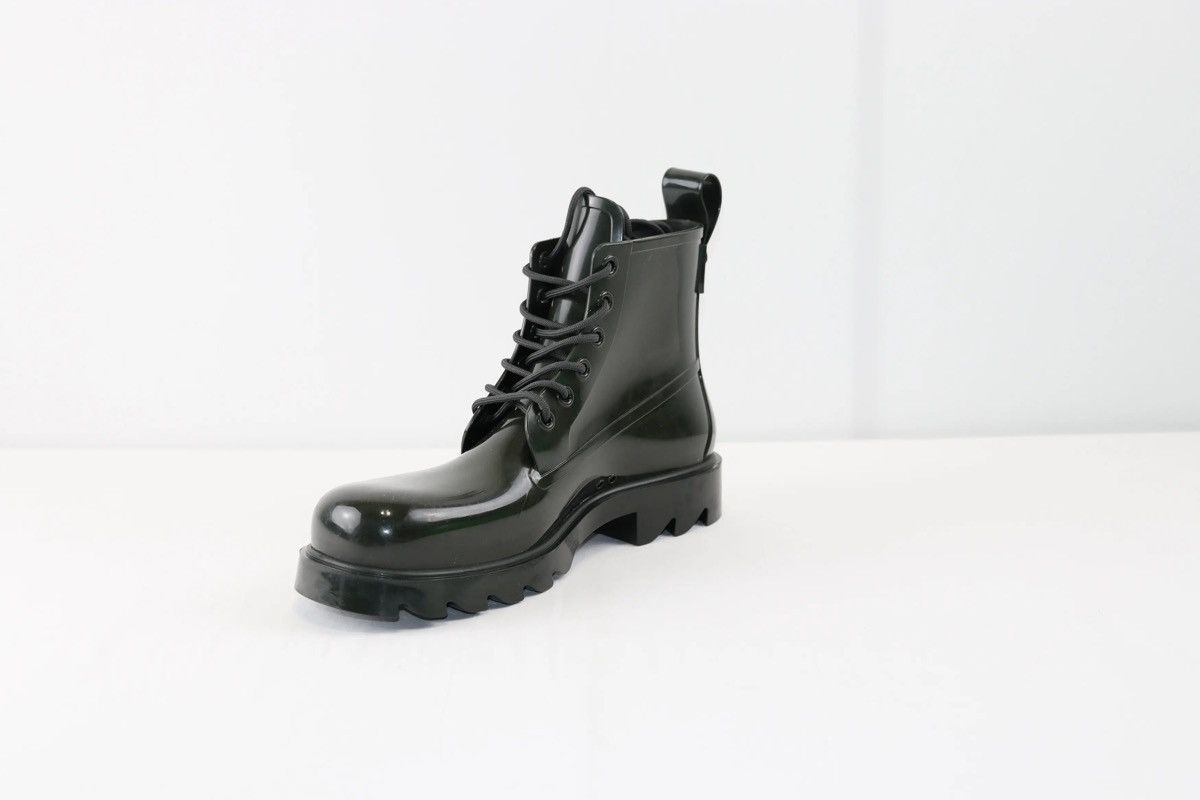 Bottega Veneta Shiny Rubber Stride Ankle Boots Bottle Green Size US 11 / IT 41 - 10 Thumbnail