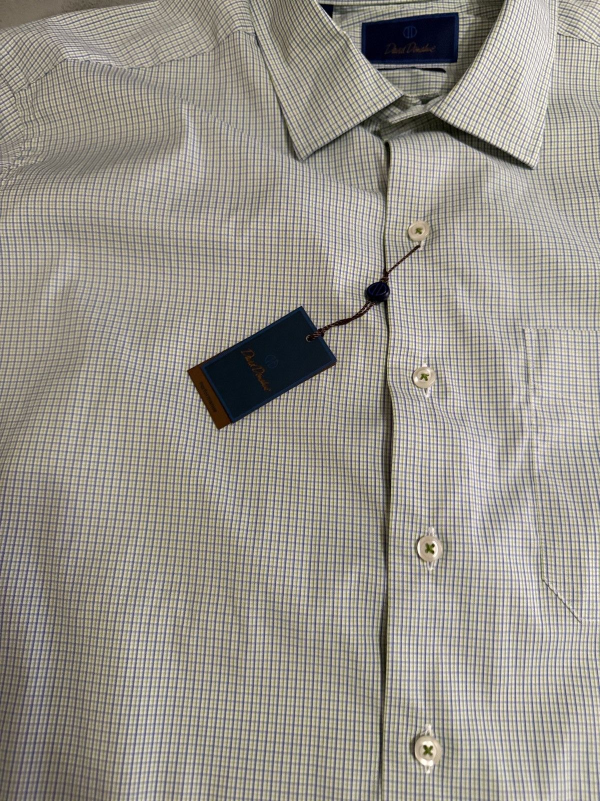 BRAND NEW DAVID DONAHUE XXL GREEN SHIRT